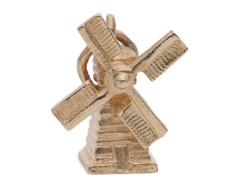 9ct Gold Windmill/Corn Barn Charm