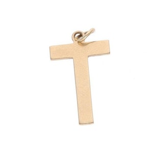 Colgante Letra T de Oro de 9kt.