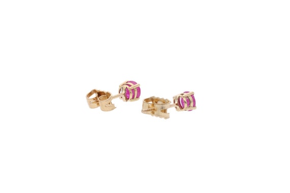 Natural Ruby and 9ct Gold Stud Earrings. - image 5