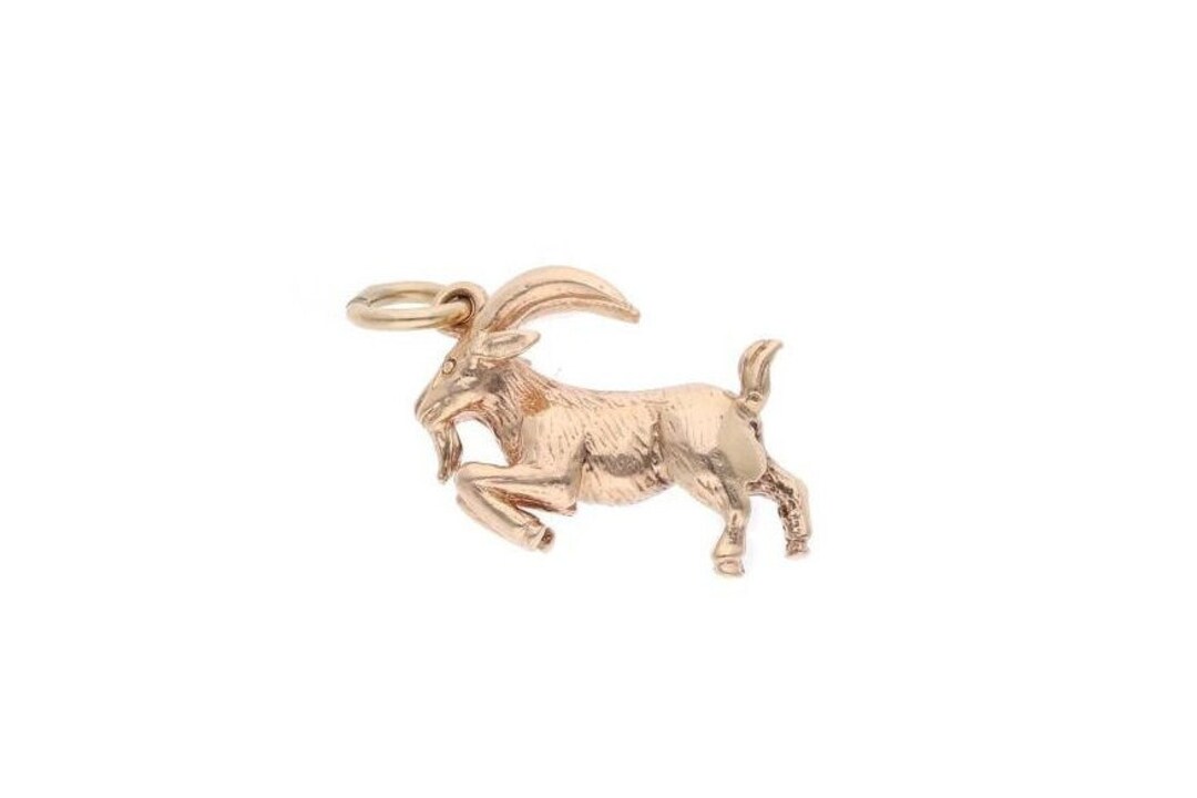 9ct Gold Goat Charm - Etsy