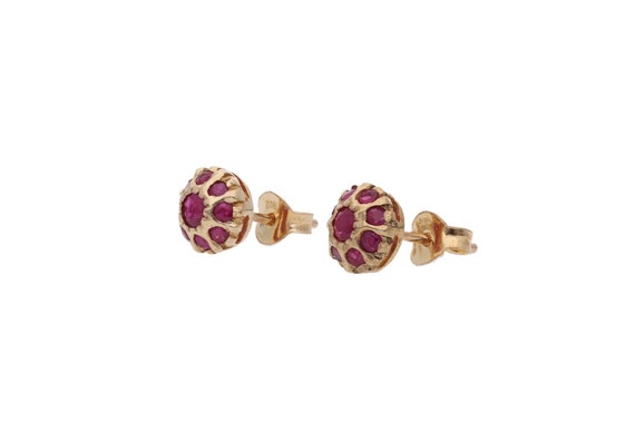9ct Gold and Ruby Stud Earrings. - image 2