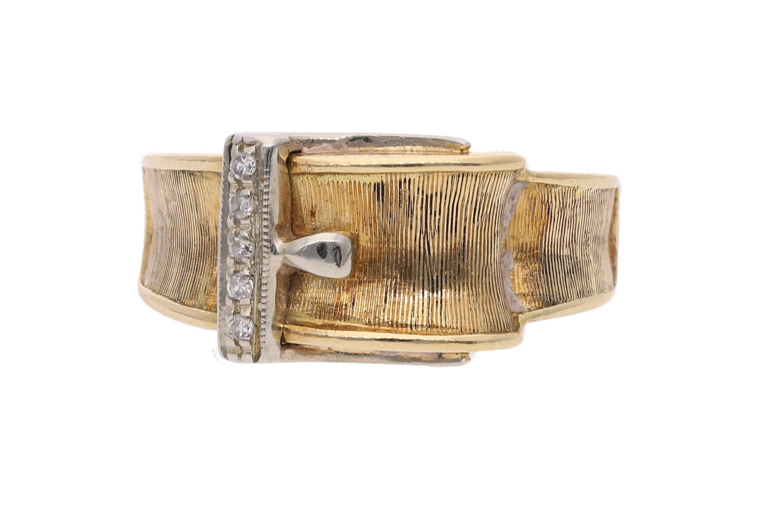 MSJ, Office Victorian Diamond Belt Buckle Ring