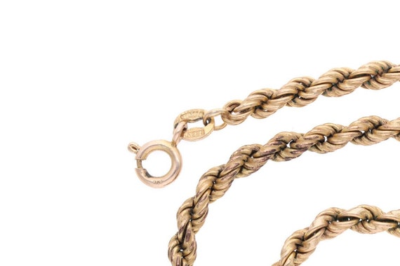 9ct Gold Rope Chain, 15 Inches Long. - image 2