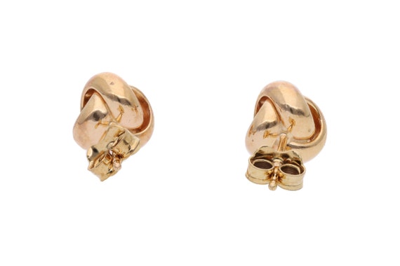 9ct Gold Crossover Stud Earrings. - image 4