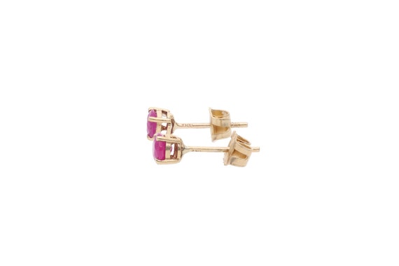 Natural Ruby and 9ct Gold Stud Earrings. - image 3