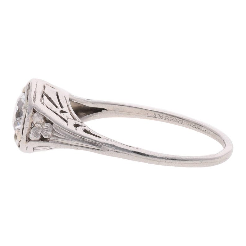 Antique Platinum Diamond Solitaire Ring, Size M - Etsy UK