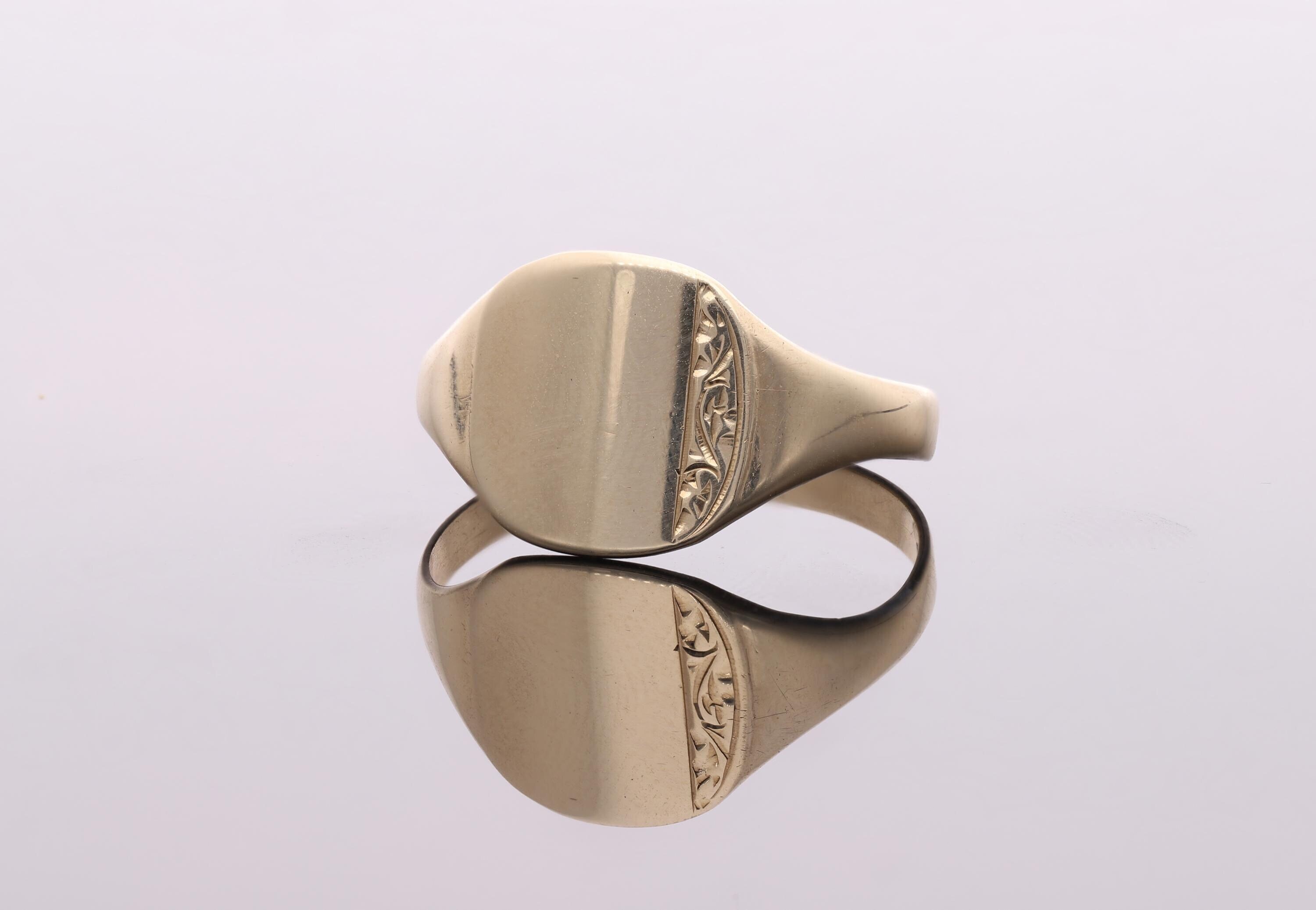 Signet Ring Men 9k - Etsy Signet Ring Men 9k - Etsy