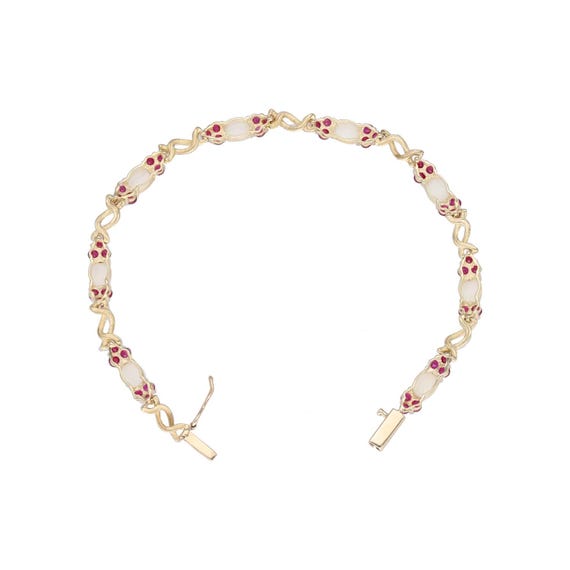 9ct Gold Ruby and Opal Bracelet. - image 4