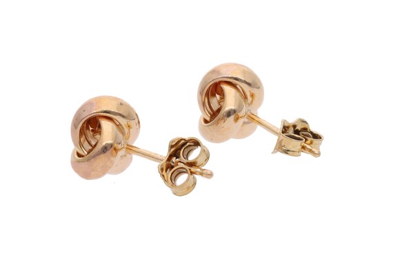 9ct Gold Crossover Stud Earrings. - image 3