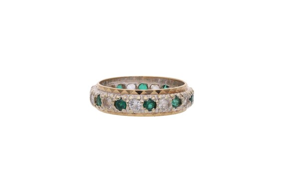 Sapphire & CZ 9ct Gold Eternity Ring