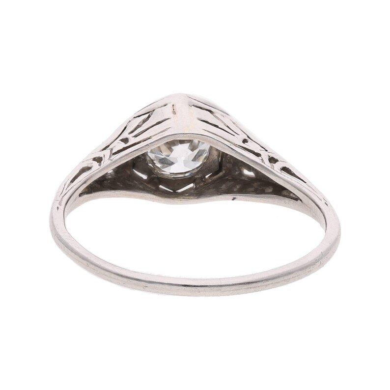 Antique Platinum Diamond Solitaire Ring, Size M - Etsy UK