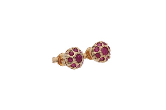 9ct Gold and Ruby Stud Earrings. - image 6