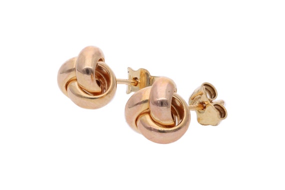 9ct Gold Crossover Stud Earrings. - image 2