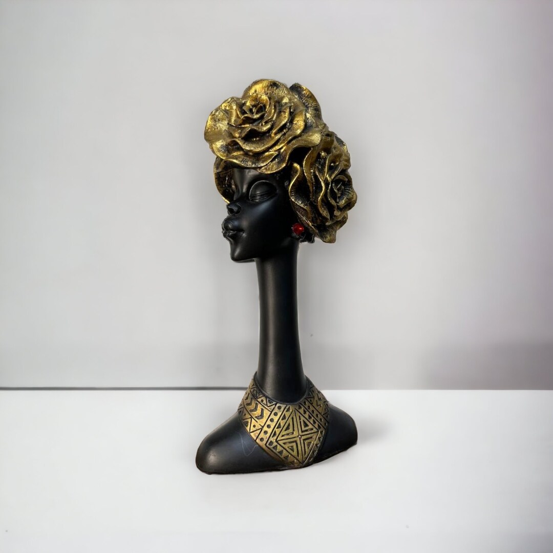 African Lady Figurines Showpieces for Living Room Side Table Etsy