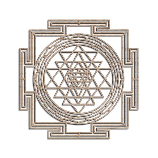 Sri Yantra Laser Cut Files (Svg, Dxf, Pdf, Ai, Eps),  Zen Decor Vector Files for Laser Cutting [Instant Download]