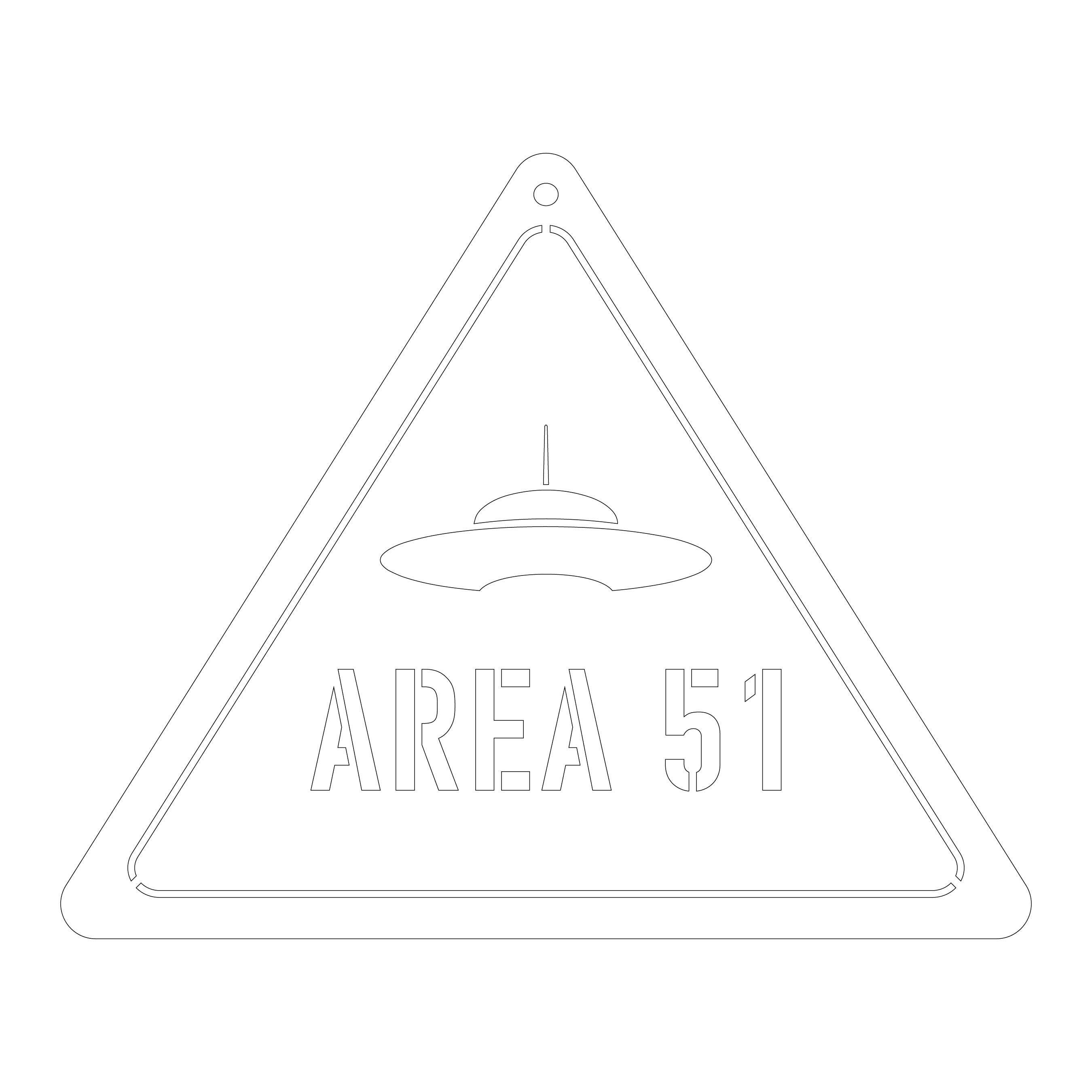 Area 51 Cut Files (svg, Dxf, Pdf, Ai, Eps), UFO Glowforge Files for ...