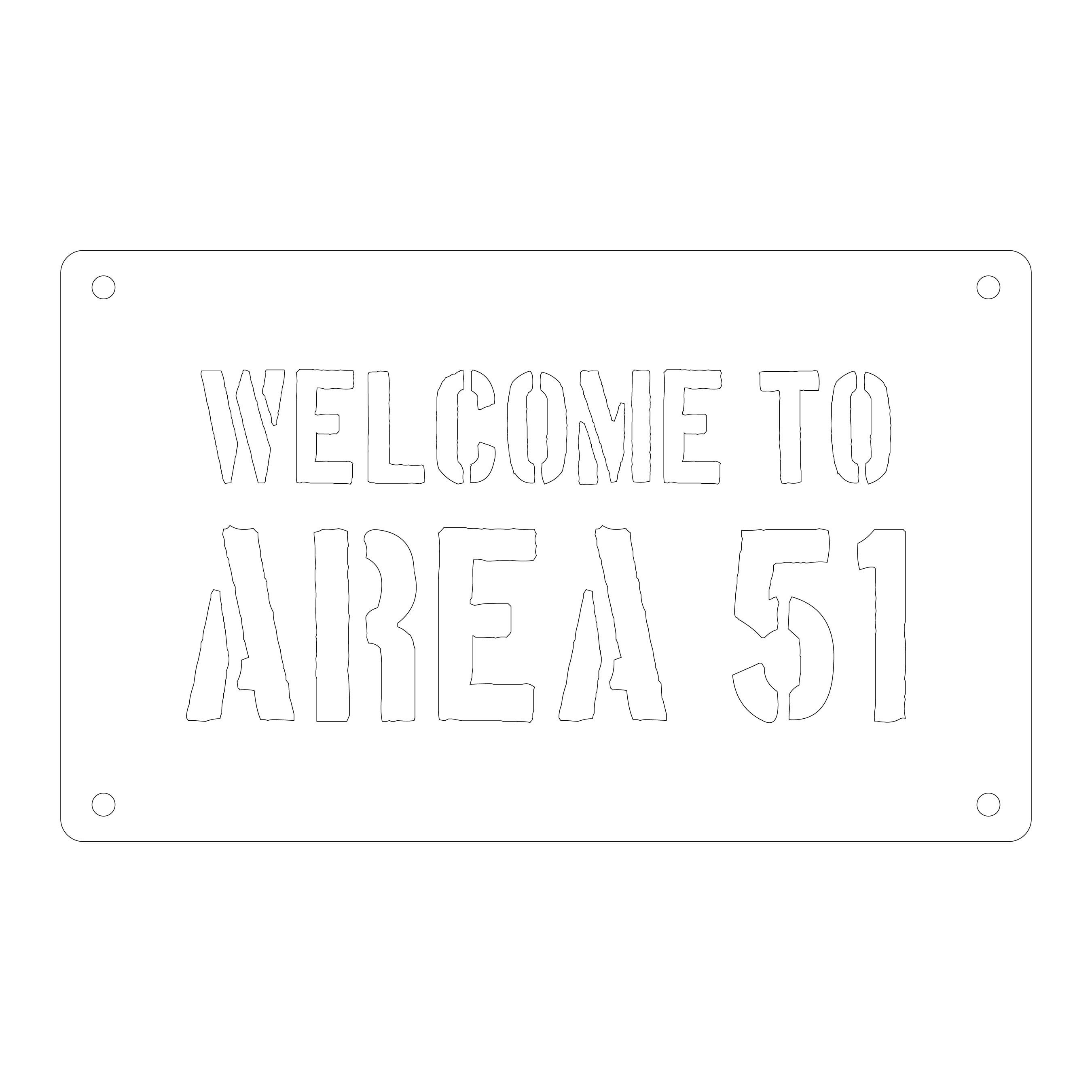Welcome to Area 51 Sign Cut Files svg, Dxf, Pdf, Ai, Eps, Glowforge ...