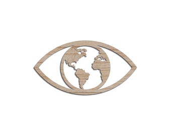 World Map Laser Cut Files (Svg, Dxf, Pdf, Ai, Eps), Eye Vector Files for Laser Cutting [Instant Download]