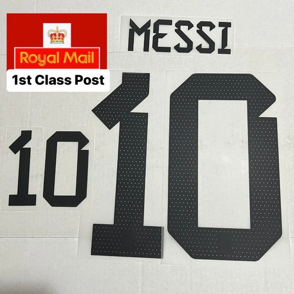 Argentina World Cup Messi 10 Name set FIFA World Cup Qatar 2022 Lionel Messi football shirt Print heat transfer iron on