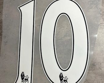 Rooney #10 Premier League blanco Nameset para camiseta de fútbol impresión plástico Retro Wayne Rooney transferencia de calor hierro en