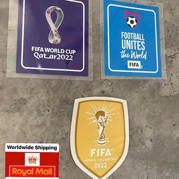 Fußball WM Katar 2022 Ärmel Abzeichen + Sieger Argentinien Brustpatch messi Fußballtrikot