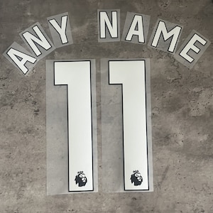 Premier League Football Shirt Name Number Printing 2023 Onward WHITE Personalise Football Shirt Print