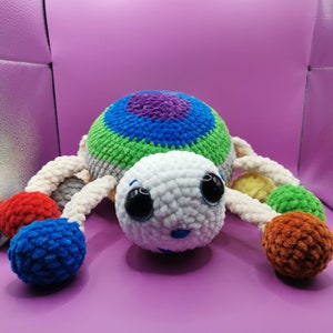 Crocheted plush spider