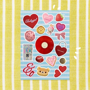 Stickervel trinket, junkjournaal, plakboekstickers, stickers tijdschriftomslag, Kiss Cut-stickers, benodigdheden voor junkjournal, vinylstickers