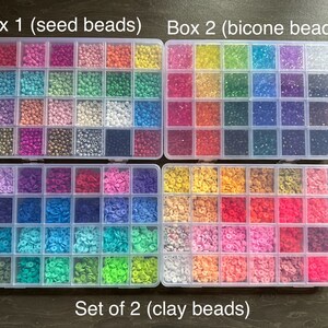 Beads starter kit, basic beads mix, supplies to make your own jewellery, small craft box, assorted beads, clay beads set, jewellery making