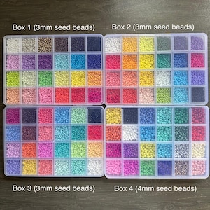 Beads starter kit, boxes of beads, supplies to make your own jewellery, small craft box, assorted beads, clay beads set, jewellery making
