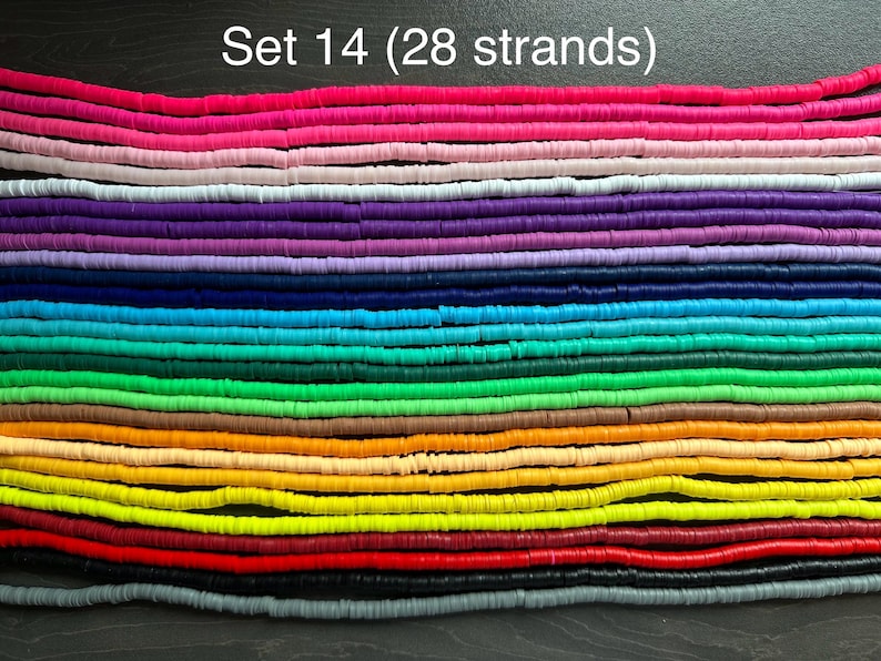 Polymer Clay Beads, 6mm Beads Strands, Jewellery Making Supplies, Small
