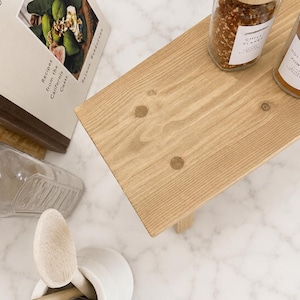 Handmade Rustic Wood Countertop Riser – Kitchen & Coffee Bar Organizer image 3