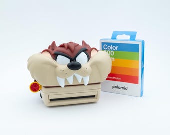 Appareil photo instantané Polaroid Looney Tunes Taz vintage rare des années 90 en très bon état | Gemme rétro à collectionner | Politique de retour de 30 jours