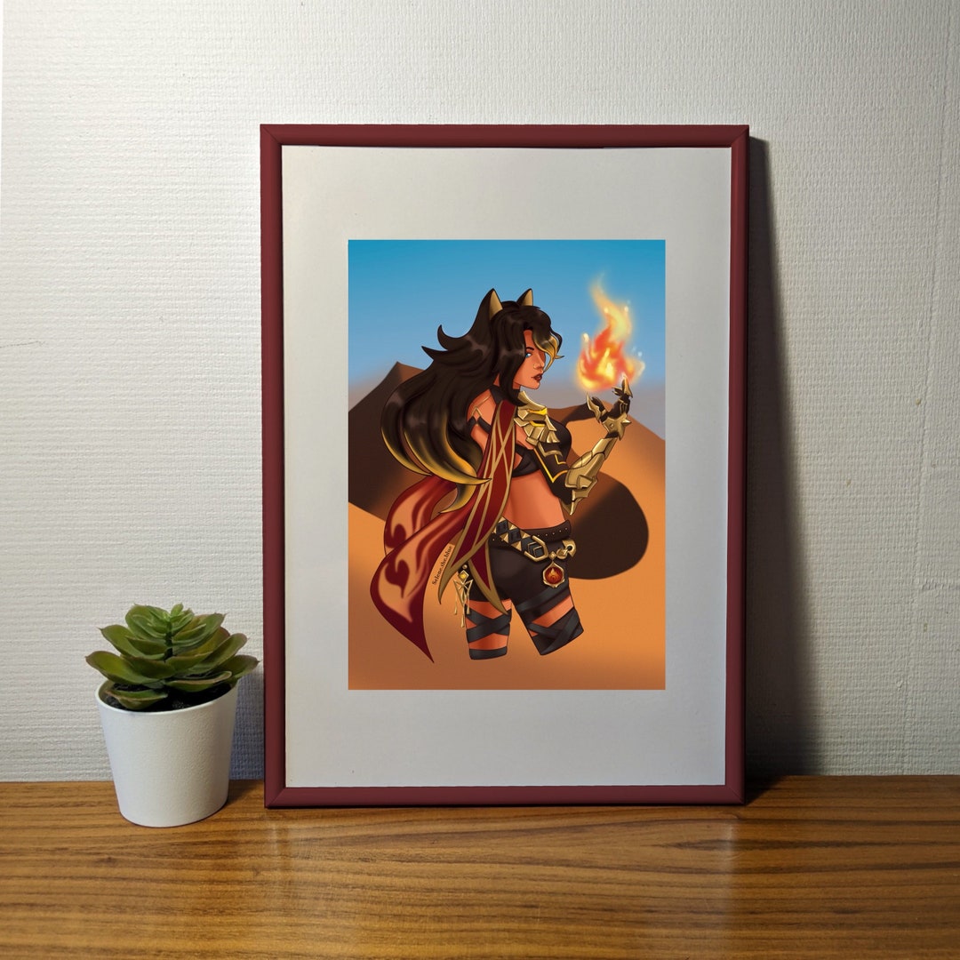 Dehya Art Print , Size A6 A5 A4, Genshin Impact Semi Realistic ...