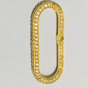Conector de plata 925 con cierre de moissanita, rectángulo, realzador de diamantes, conector de joyería con cierre de plata 925