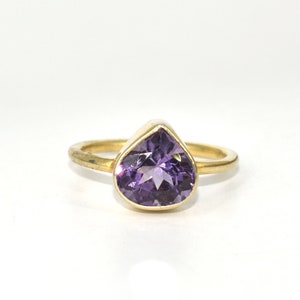 Natural Amethyst Ring 925 Sterling Silver Ring Handmade Jewelry Purple Amethyst Ring Gemstone Jewelry Stacking Dainty Ring Gift For Her