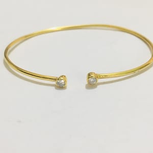925 Silver Bangle Diamond Cuff Bangle Handmade Minimalist Bangle Moissanite Diamond Bangle 925Silver Bangle Silver Adjustable Bangle Jewelry