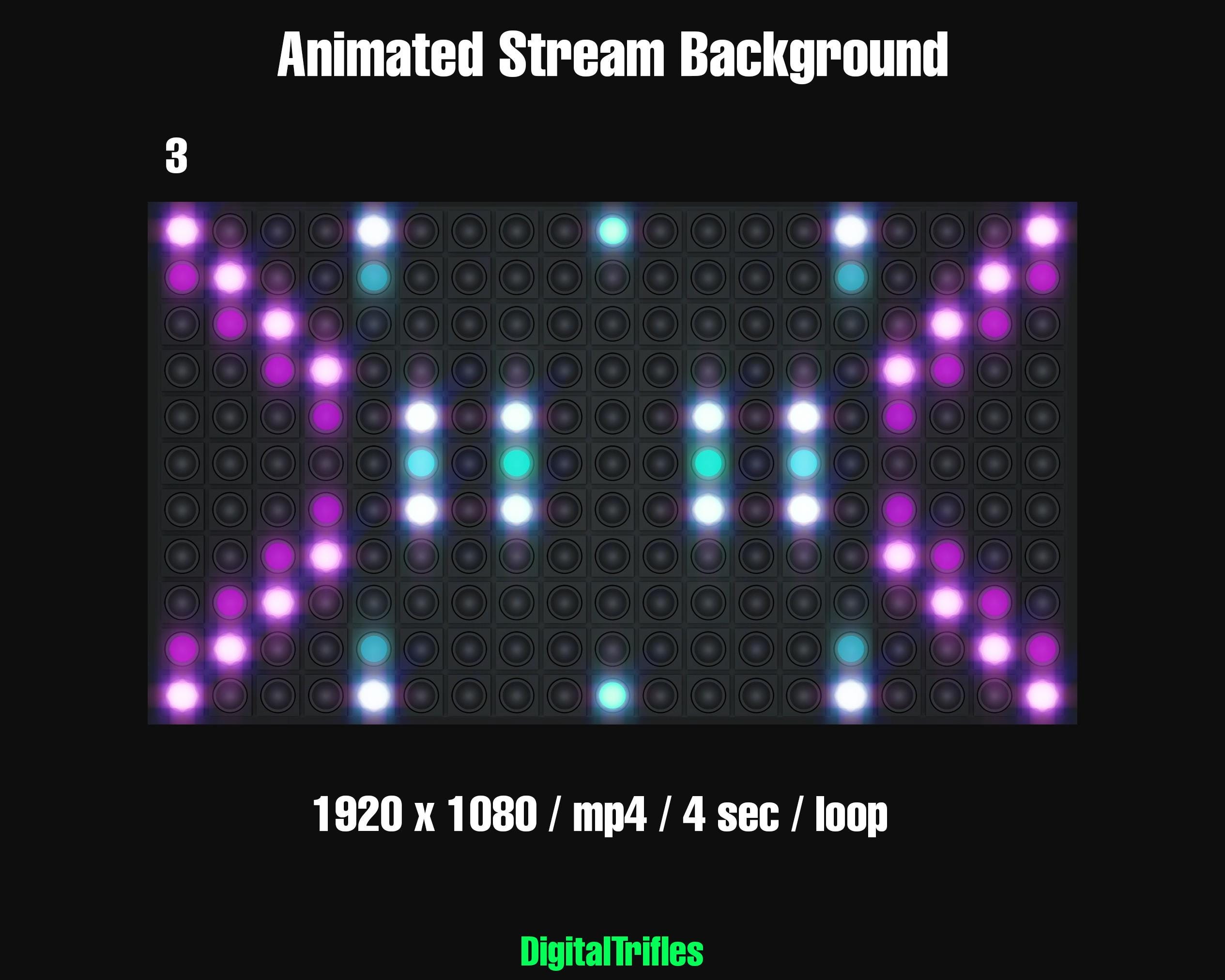LED Wall Stream Backgrounds, Animated Twitch Overlay, Streamer or ...