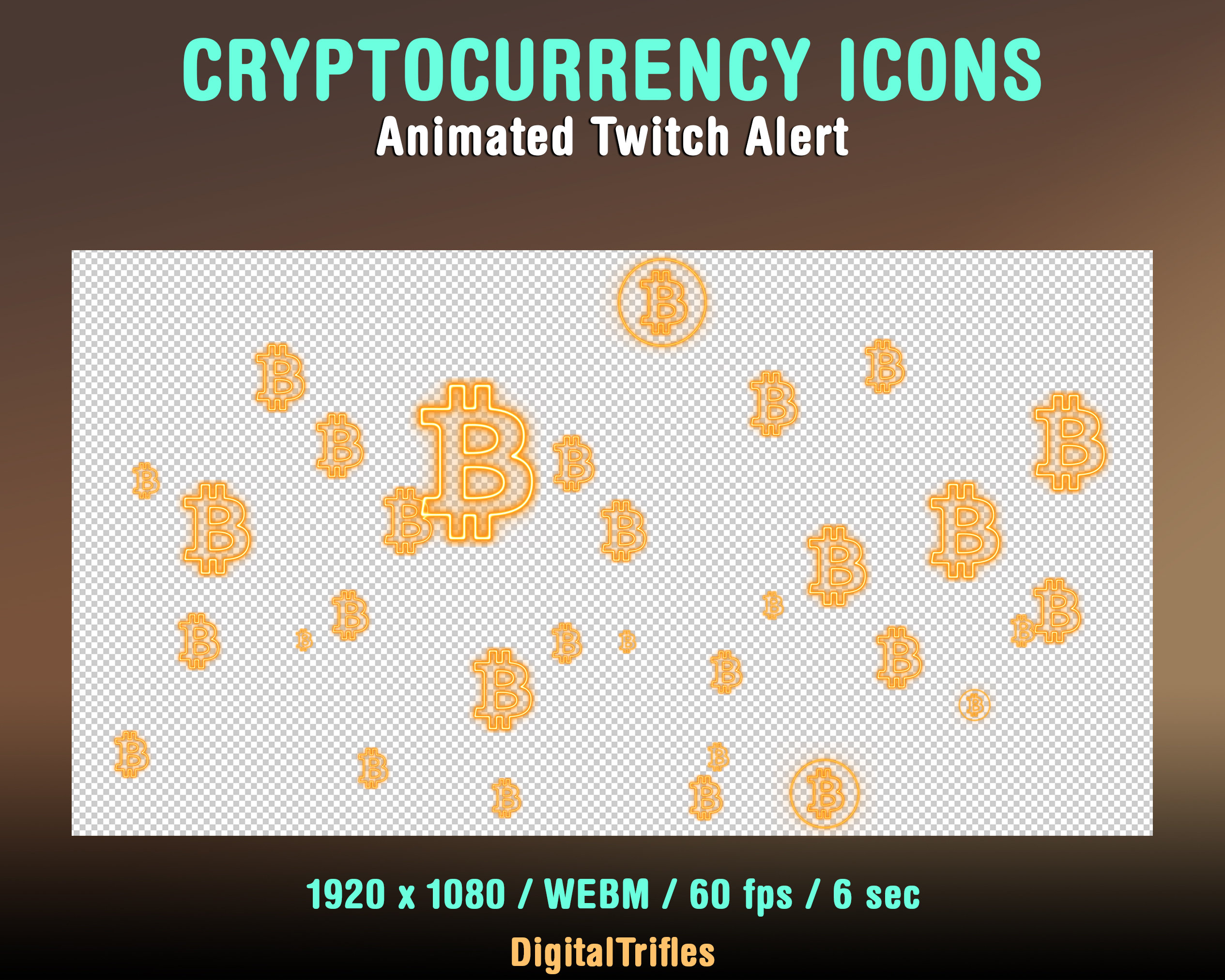 ビットコイン寄付Twitchアラート、暗号通貨ストリームデコレーション、ストリーマーとVTuber向けのアニメーションオーバーレイ - Etsy 日本