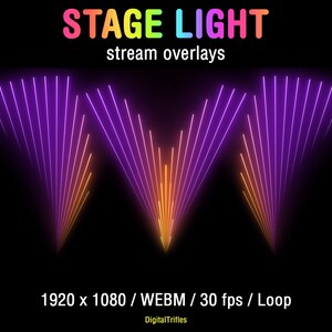 Stage Stream Overlay Pack, 12 Laser and Light FX, Twitch Overlays for ...
