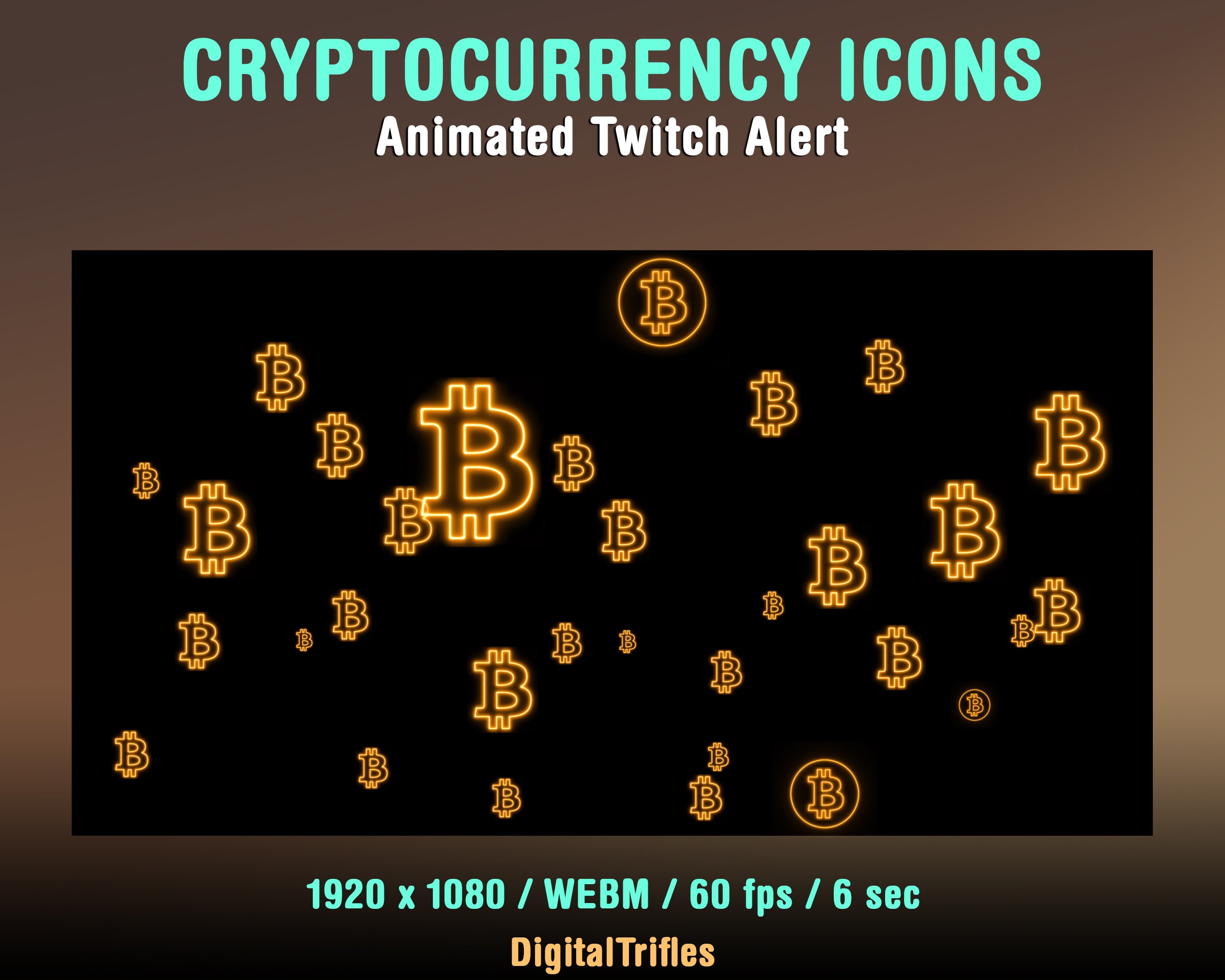 Bitcoin Donation Twitch Alert, Cryptocurrency Stream Decoration, Animated  Overlay for Streamers and Vtubers - Etsy