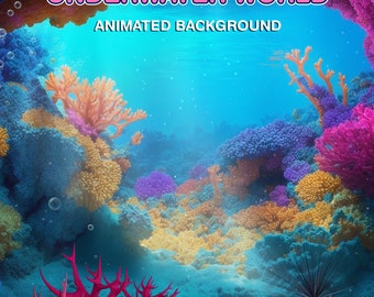 Underwater World, Animated Twitch Stream Background: Ocean, Sea, Mermaid or Pirate Adventure Theme