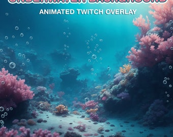 Animated Underwater World Background, Stream Assets for VTubers and Streamers, Twitch, YouTube, OBS