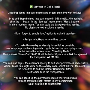 Animated stage light overlay package for streamers and VTubers. This pack brings dynamic light beams and effects, creating a vivid and professional stage look. And also a cool animated disco ball with golden glitter. These seamless, smoothly looping visuals with transparent backgrounds can be used as overlays or backgrounds in your stream setup