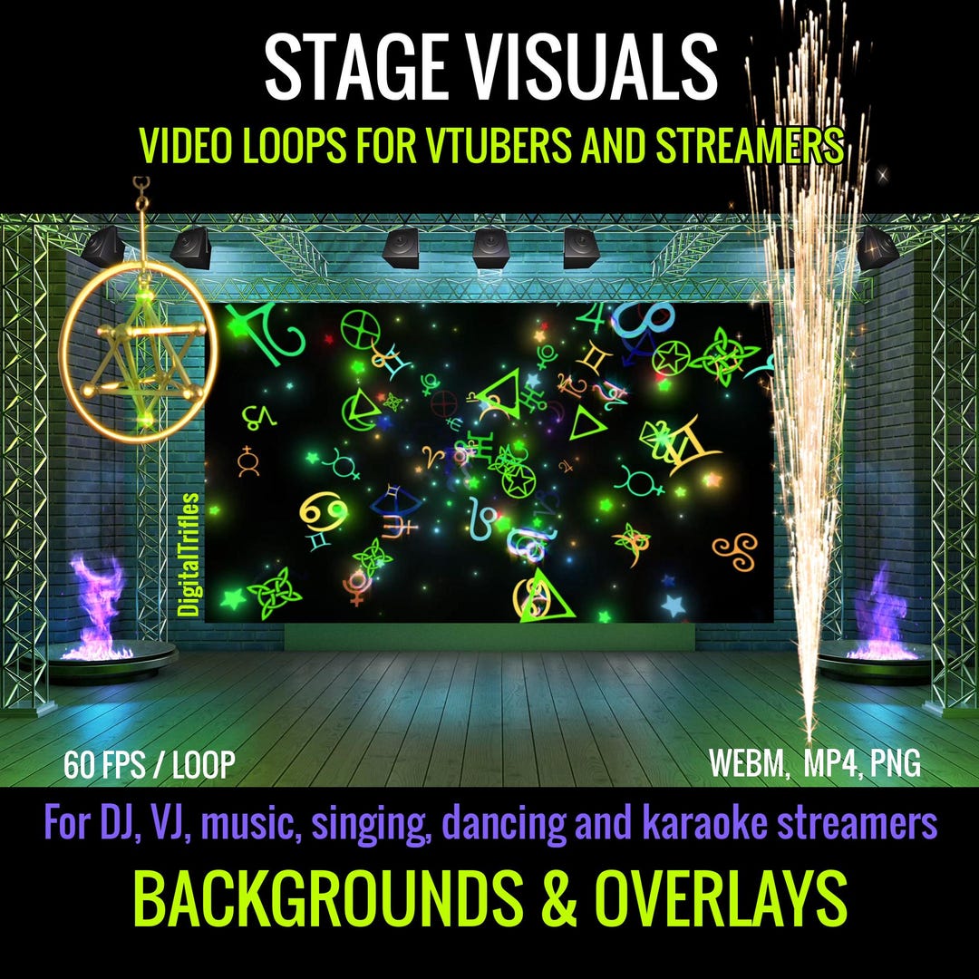 Animated Twitch Overlays & Backgrounds for Music Streamers and Vtubers ...