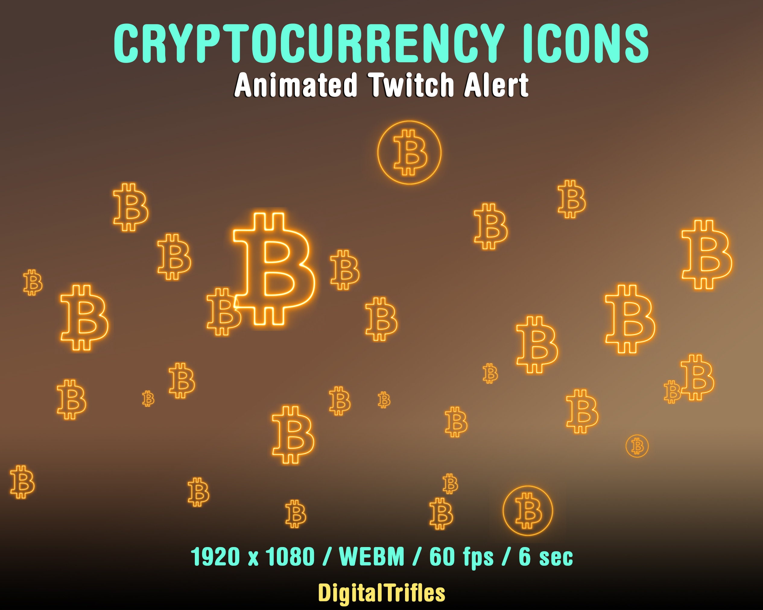 ビットコイン寄付Twitchアラート、暗号通貨ストリームデコレーション、ストリーマーとVTuber向けのアニメーションオーバーレイ - Etsy 日本