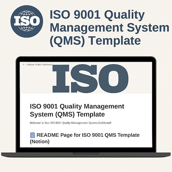 ISO 9001 QMS Template: Audit-Ready Notion Quality Management System