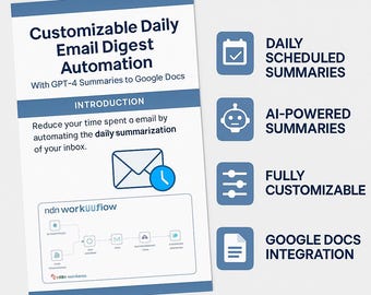 AI Email Digest Automation | GPT-4 Summaries to Google Docs (PDF Guide)