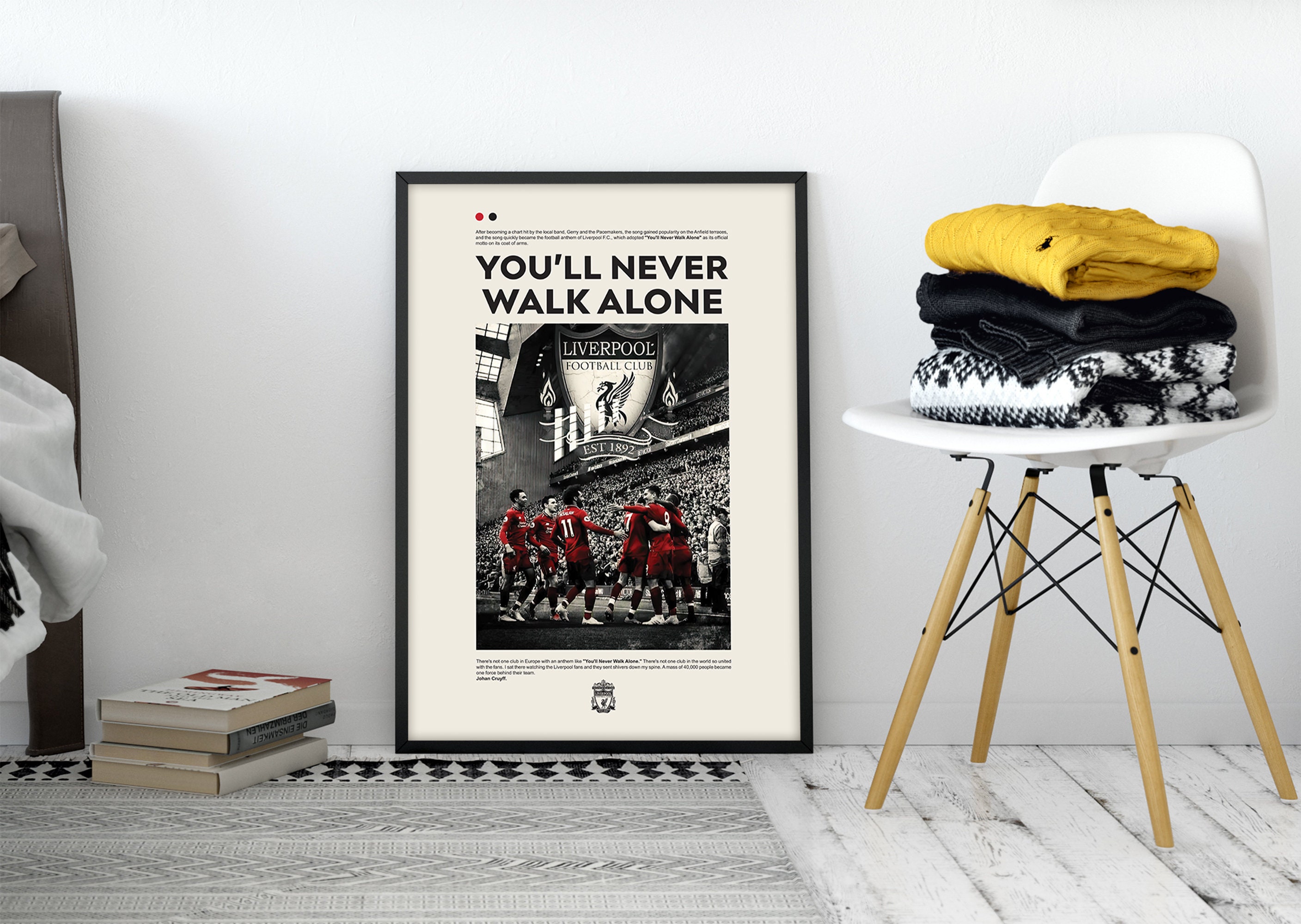Discover Liverpool Poster, You'll Never Walk Alone Poster, Decor of Liverpool Fun, Liverpool Gift Poster, Liverpool Commemorative Poster