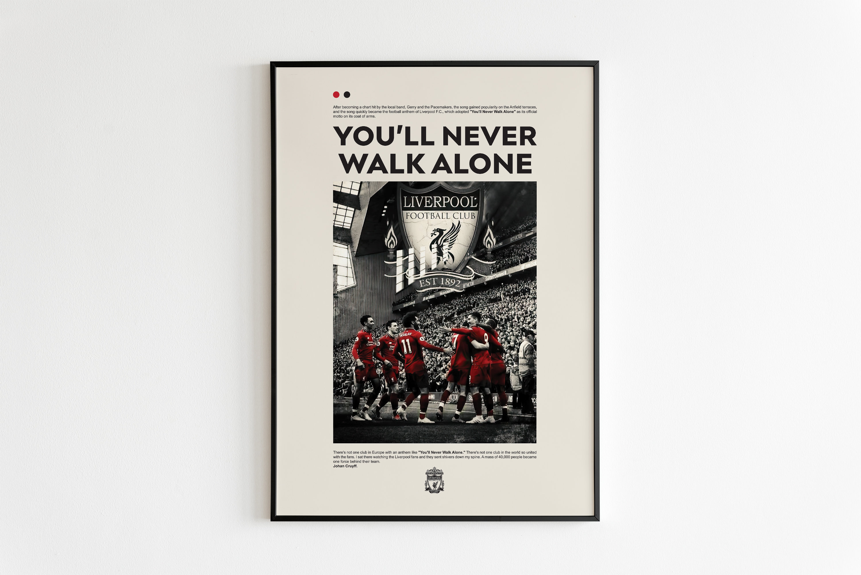 Discover Liverpool Poster, You'll Never Walk Alone Poster, Decor of Liverpool Fun, Liverpool Gift Poster, Liverpool Commemorative Poster